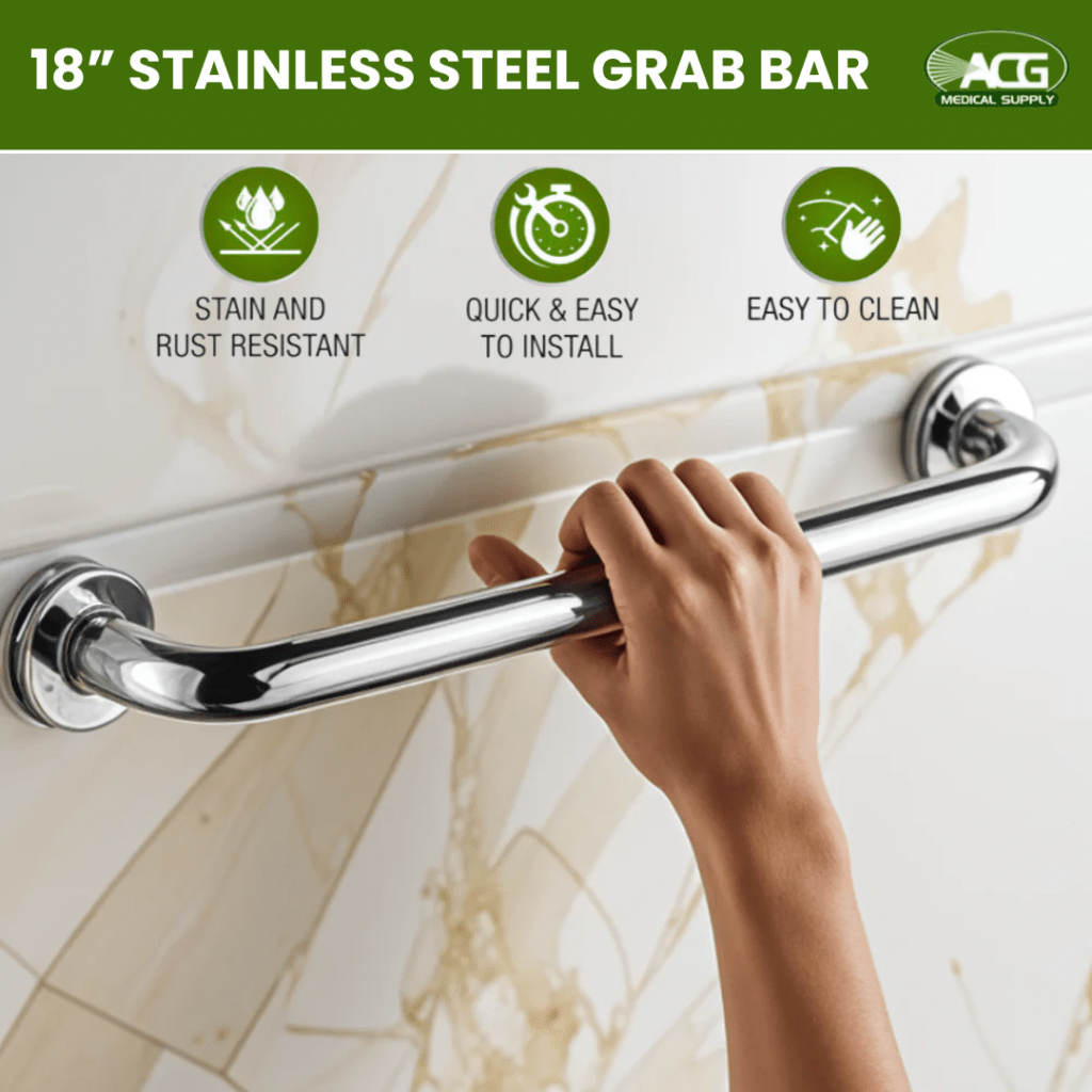 stainless steel grab bar